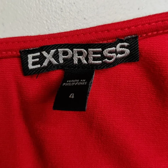 Express Red Mini Bodycon Dress Size 4 - Picture 3 of 3
